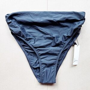NWT Lenny Niemeyer Grey Ruched Bikini Bottom